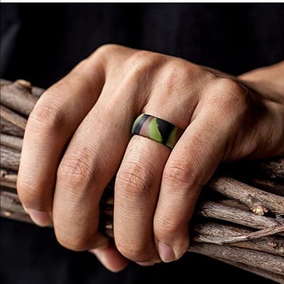 ThunderFit Silicone Wedding Ring for Men camo size 11 - Picture 1 of 3